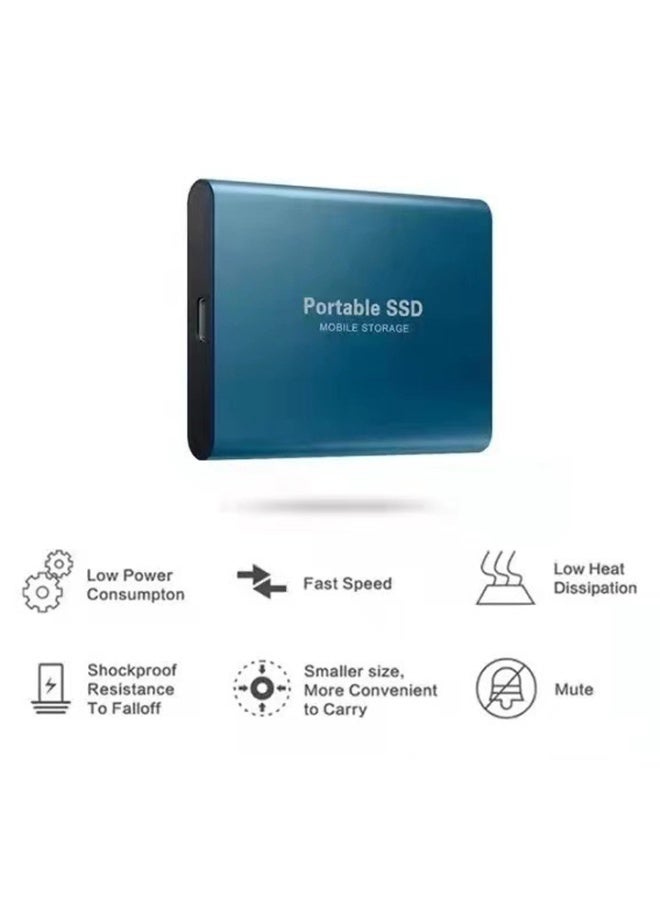 64GB Portable External SSD, 64GB USB 3.1 High Speed Data Transfer, Computer Backup Drive Support Data Storage Transfer, USB C Mini Portable External Solid State Drive for PC/Laptop/Phones and More - Image 1
